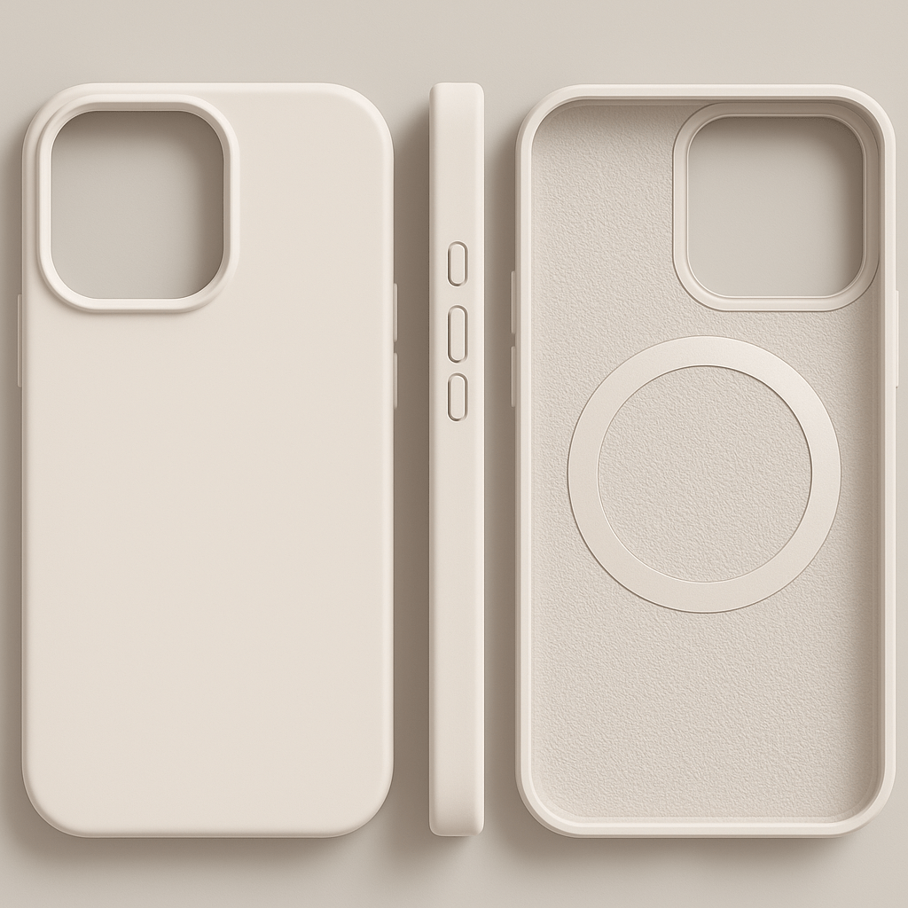 Funda magnética de silicona para iPhone con tacto suave y compatible con MagSafe