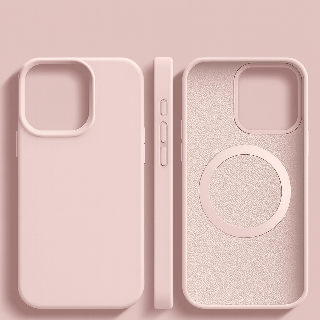 Funda magnética de silicona para iPhone con tacto suave y compatible con MagSafe
