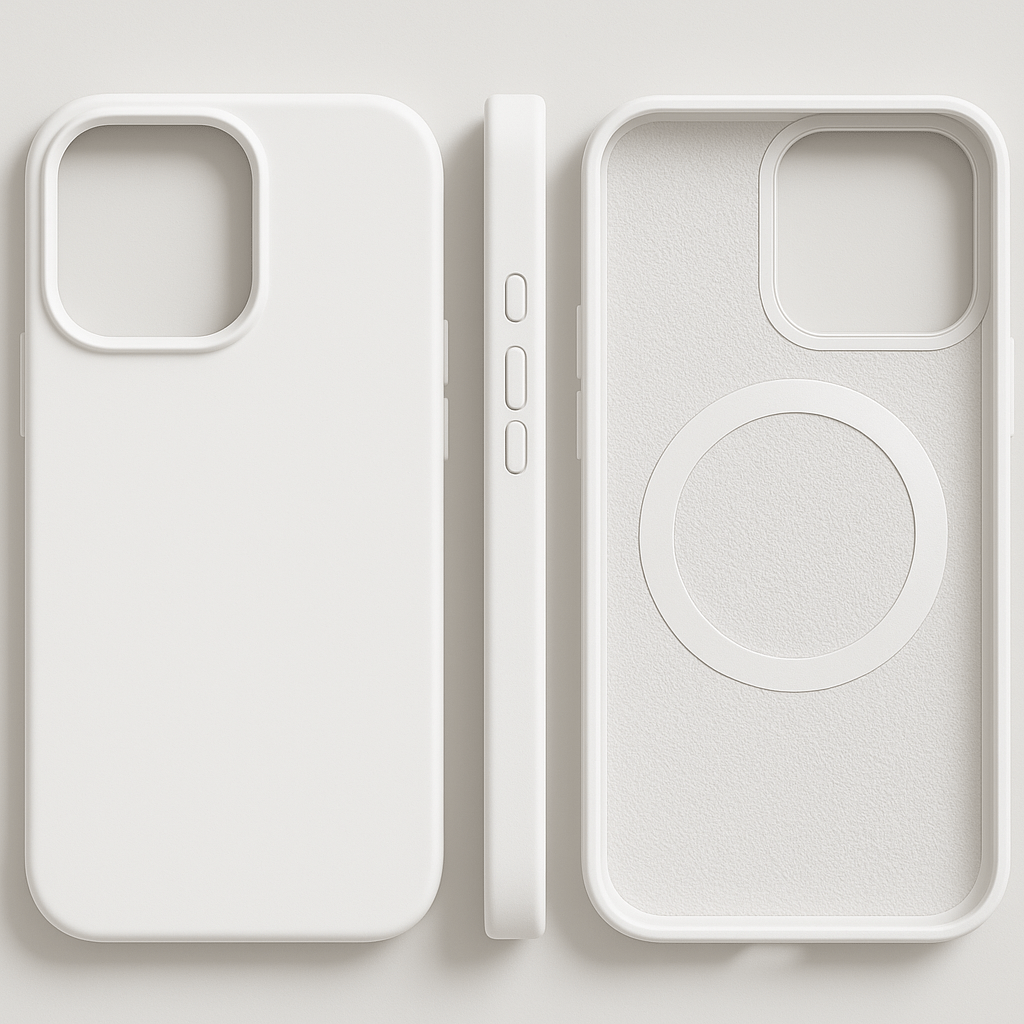 Funda magnética de silicona para iPhone con tacto suave y compatible con MagSafe