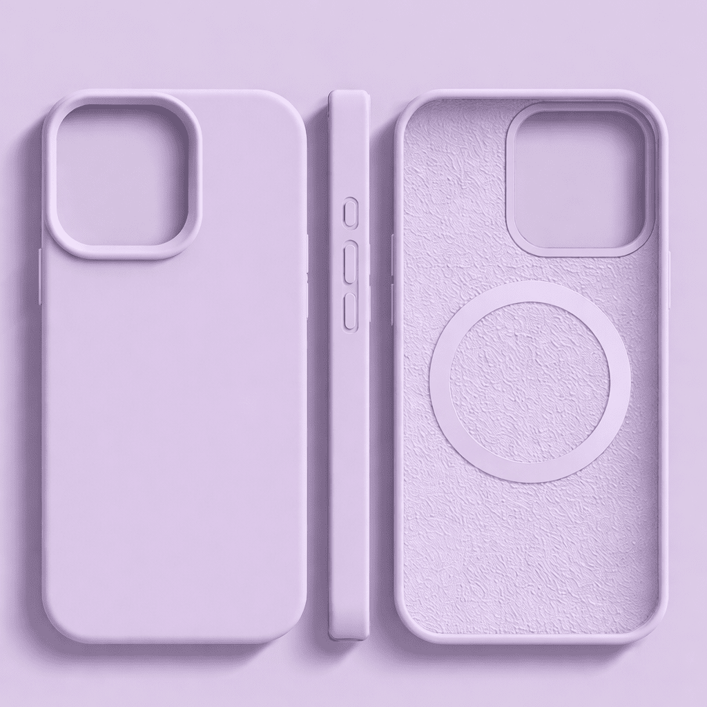 Funda magnética de silicona para iPhone con tacto suave y compatible con MagSafe