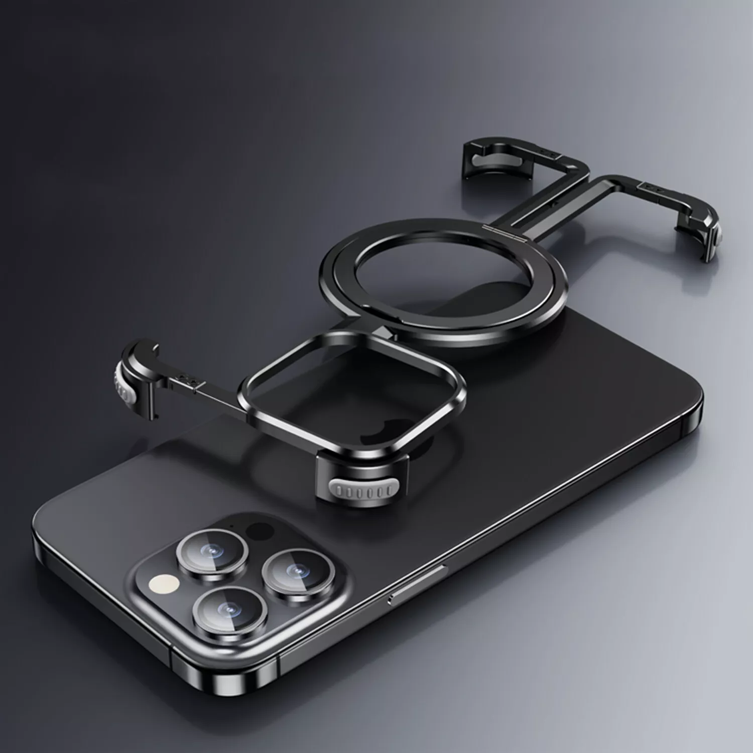 Funda MagSafe sin bordes Quellio EvoBorder, aleación de aluminio, compatible con iPhone 13-16