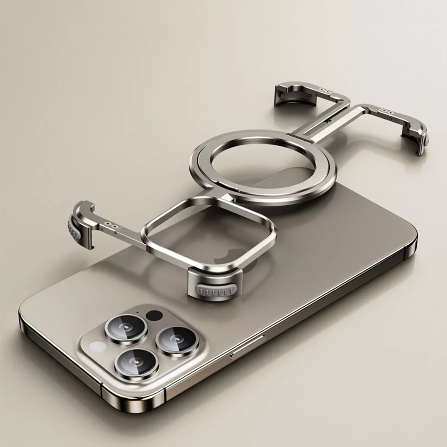 Funda MagSafe sin bordes Quellio EvoBorder, aleación de aluminio, compatible con iPhone 13-16