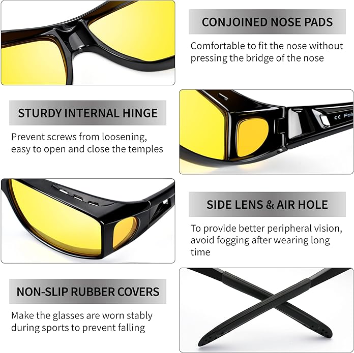 Gafas de conducción nocturna polarizadas Jeremy – Gafas antideslumbramiento para una conducción nocturna más segura