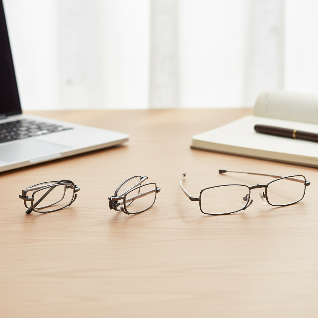 Gafas de lectura plegables portátiles con funda