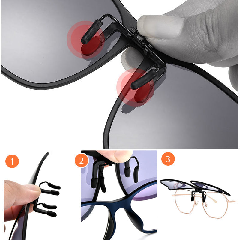 Gafas de sol con clip para gafas graduadas
