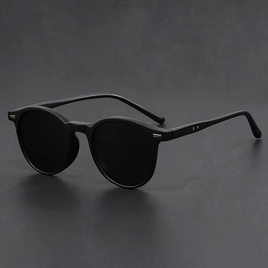 Gafas de sol redondas para hombre RetroView con montura carey ligera
