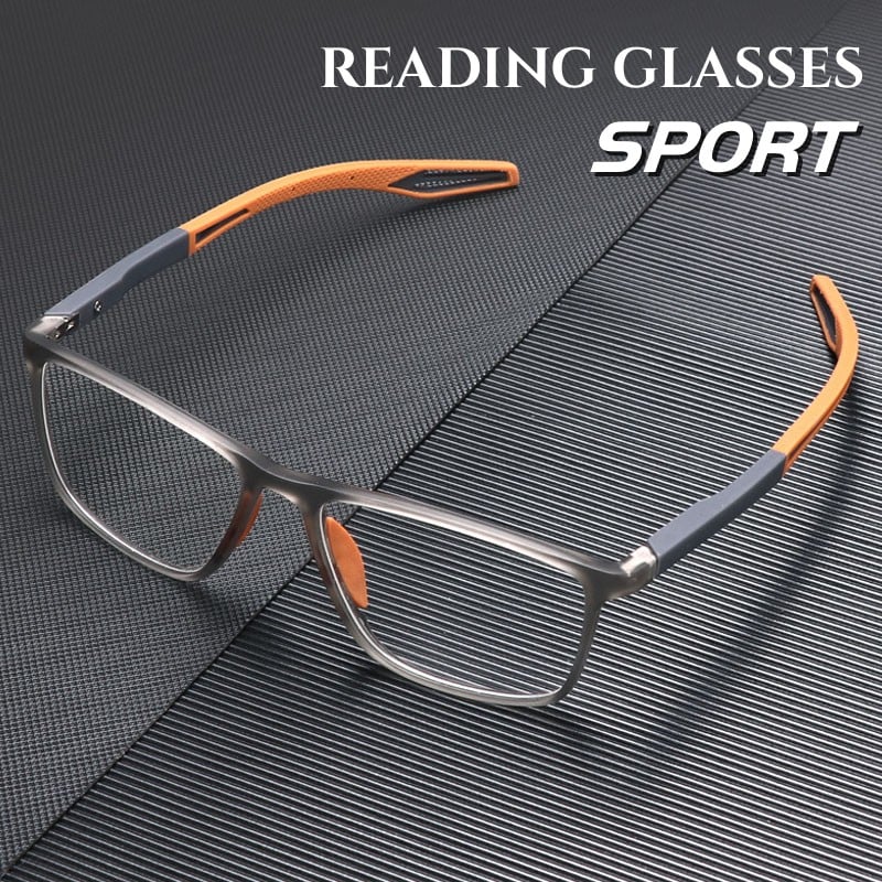 Gafas de lectura deportivas ultraligeras con protección anti luz azul para hombre