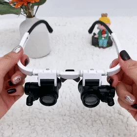 Gafas lupa LED con zoom de 8x, 15x y 23x
