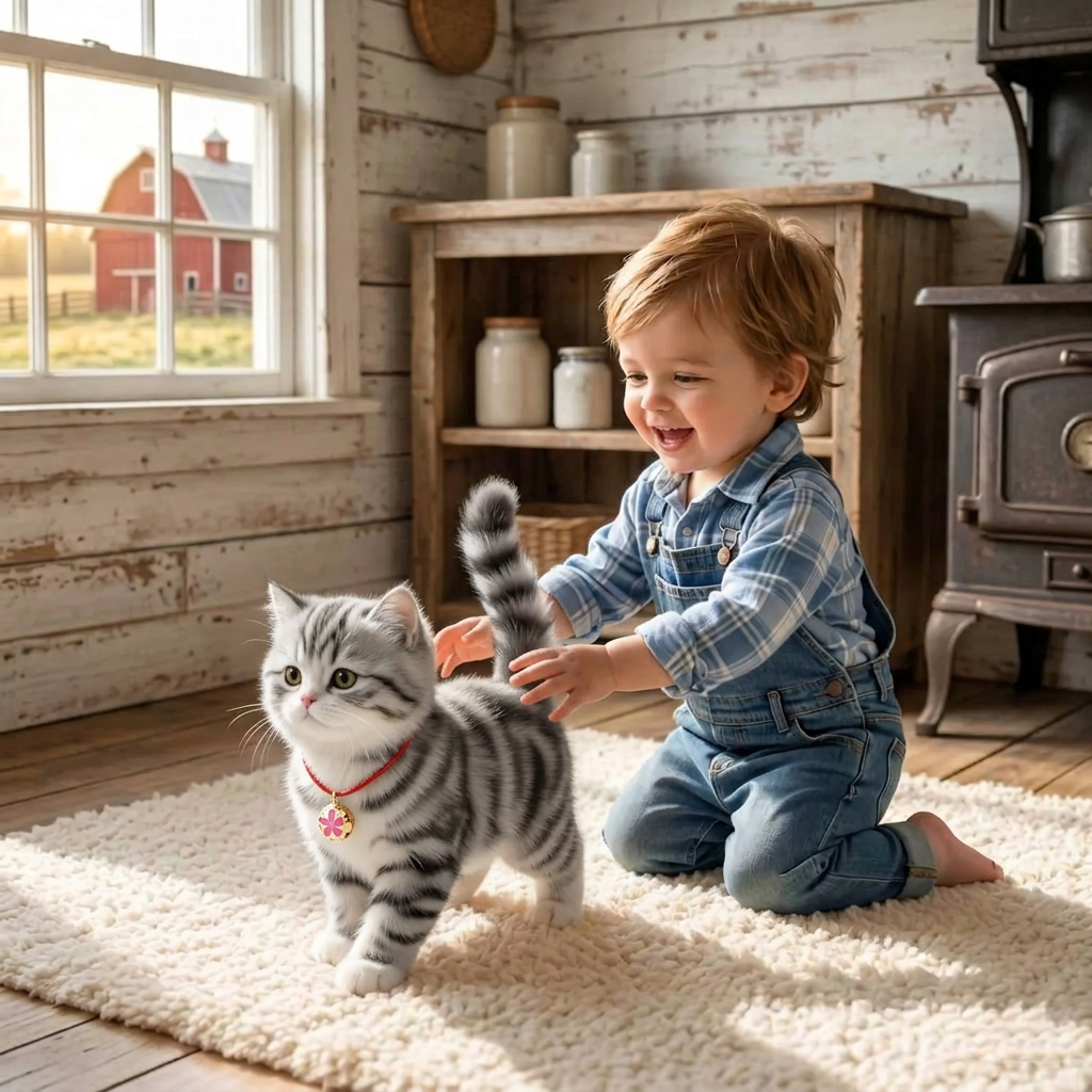 Gatito robot interactivo realista atigrado, gato robot que camina y maúlla