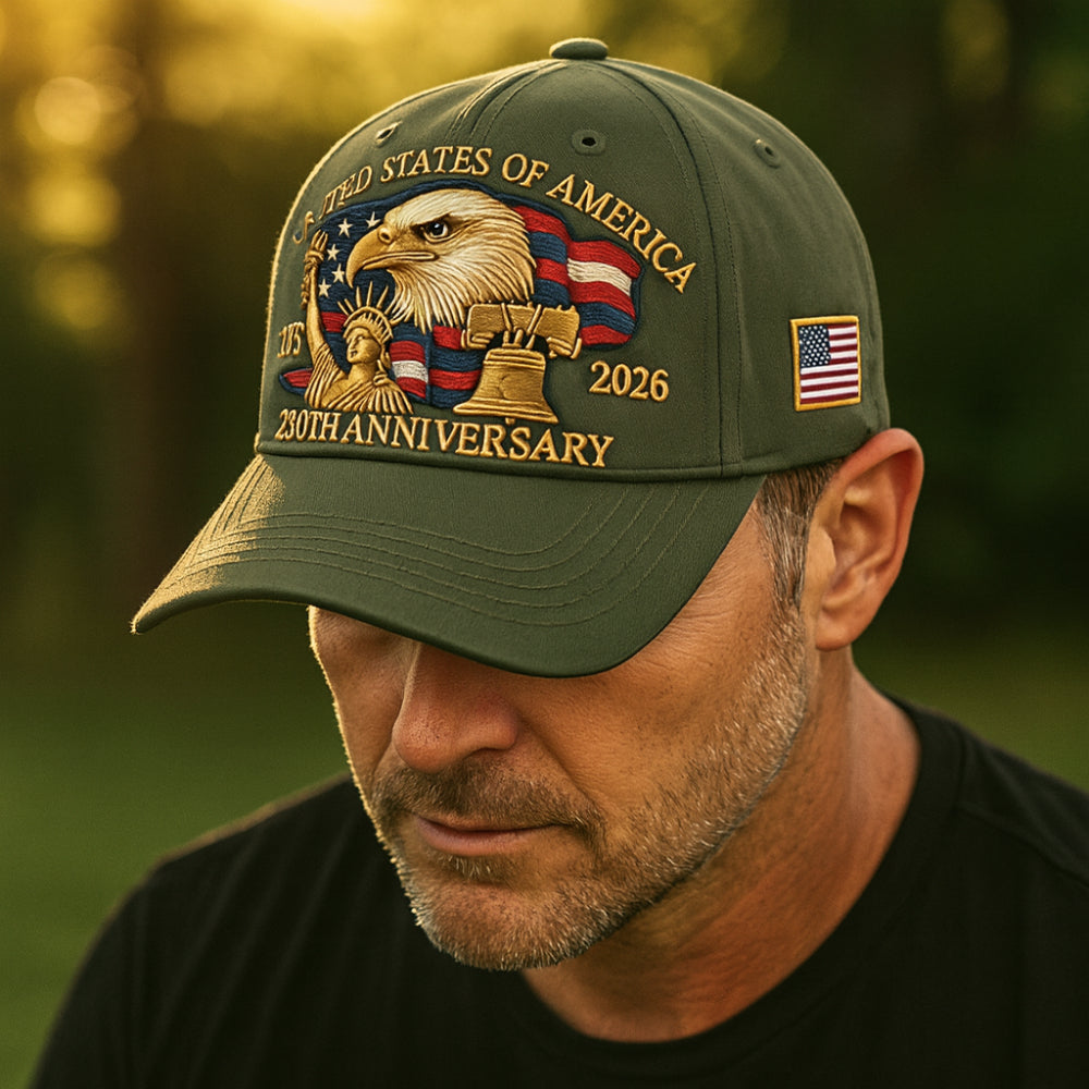 Gorra de béisbol para hombre con águila bordada Veterans