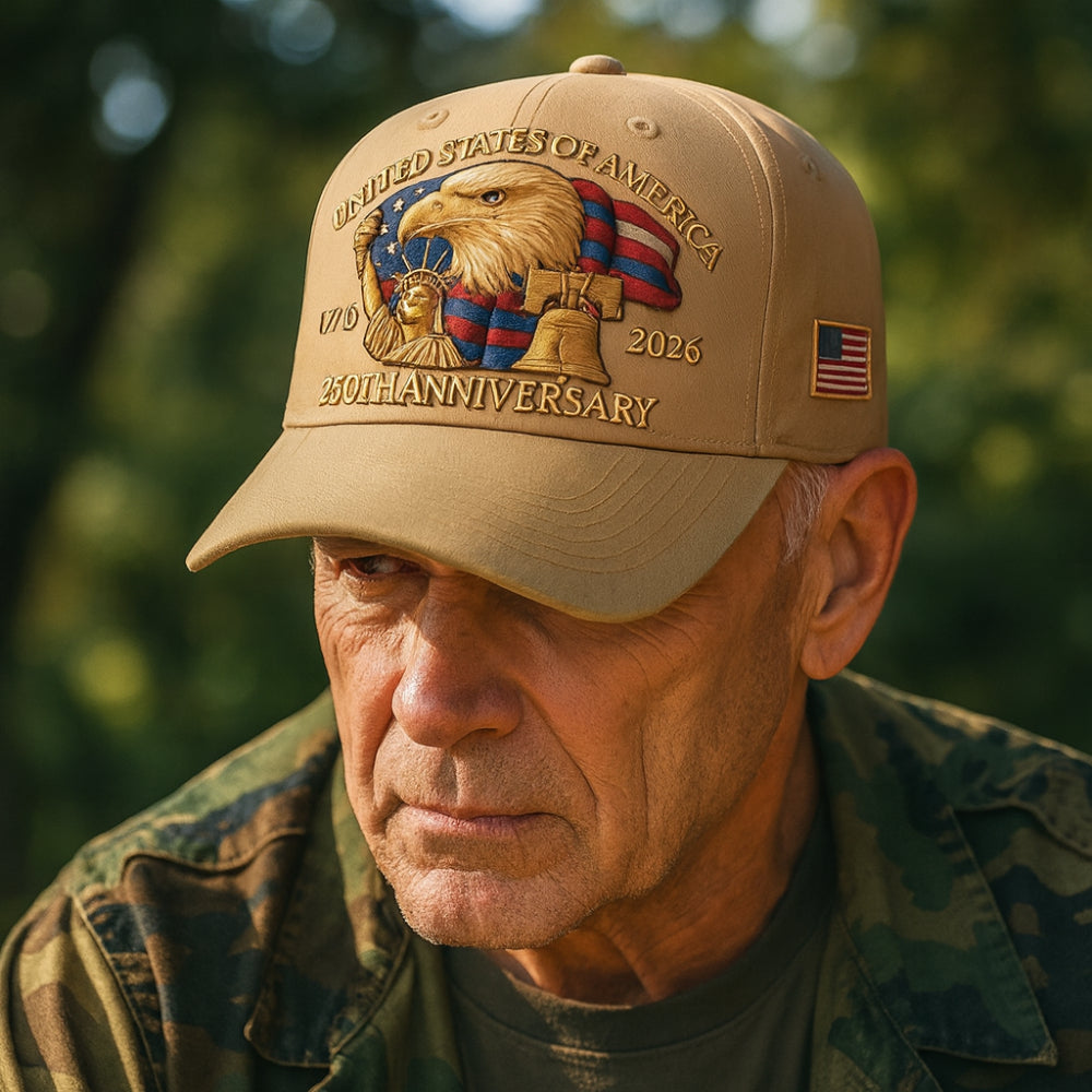 Gorra de béisbol para hombre con águila bordada Veterans