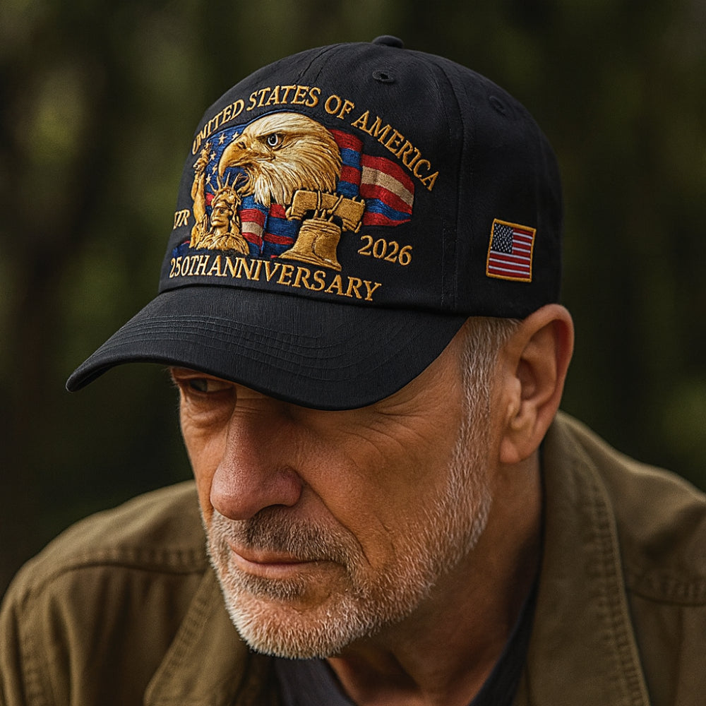 Gorra de béisbol para hombre con águila bordada Veterans