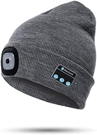 Gorro con luz LED y auriculares Bluetooth inalámbricos