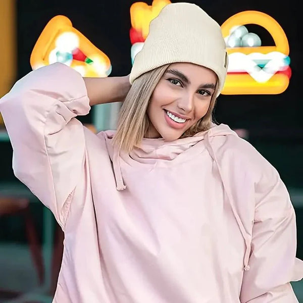 Gorro de invierno Noor Silk – Lana y seda – Protección anticrespo para el cabello