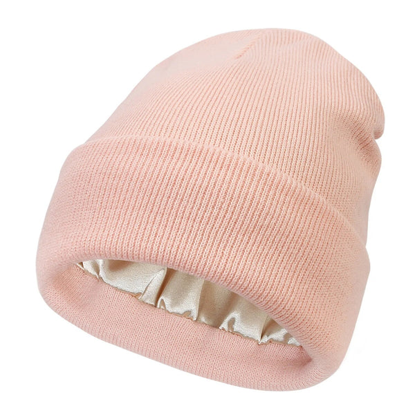 Gorro de invierno Noor Silk – Lana y seda – Protección anticrespo para el cabello