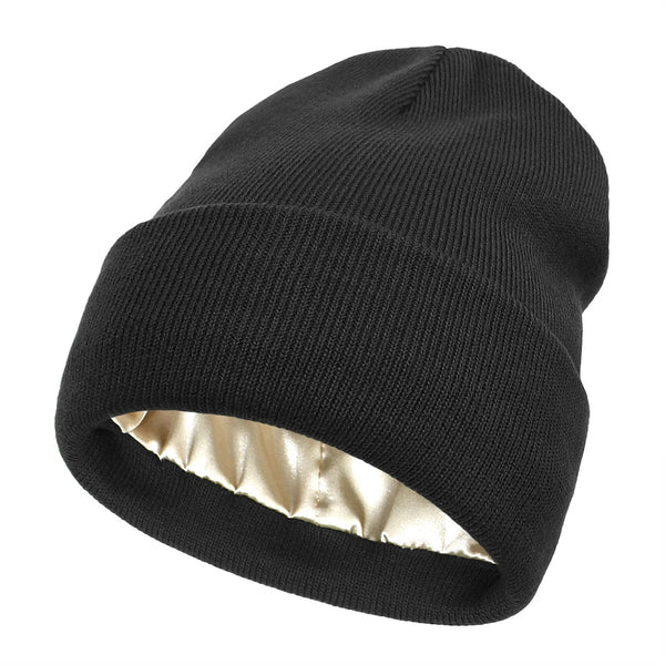 Gorro de invierno Noor Silk – Lana y seda – Protección anticrespo para el cabello