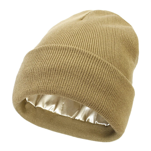Gorro de invierno Noor Silk – Lana y seda – Protección anticrespo para el cabello