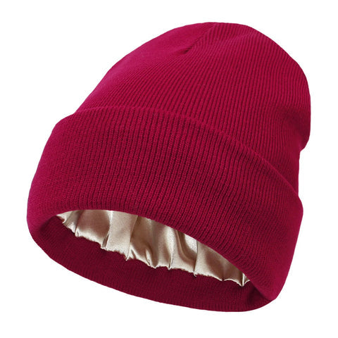 Gorro de invierno Noor Silk – Lana y seda – Protección anticrespo para el cabello