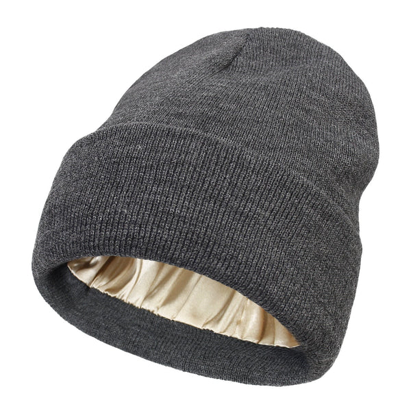 Gorro de invierno Noor Silk – Lana y seda – Protección anticrespo para el cabello