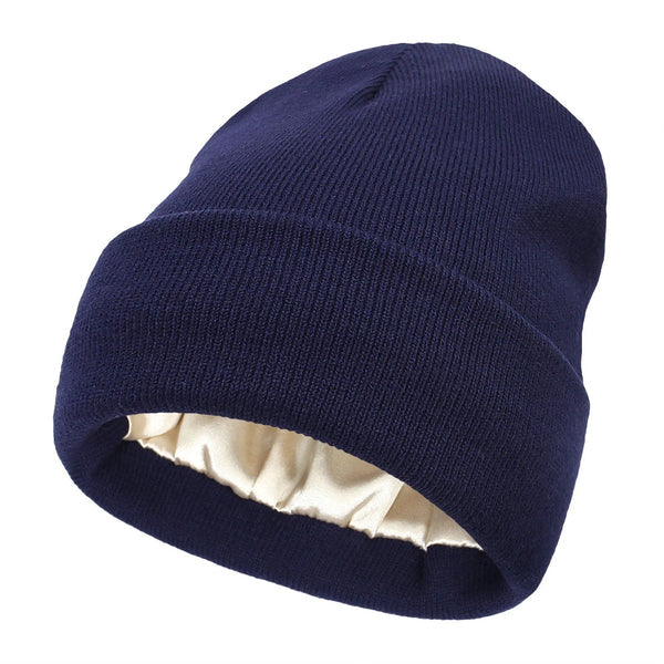 Gorro de invierno Noor Silk – Lana y seda – Protección anticrespo para el cabello