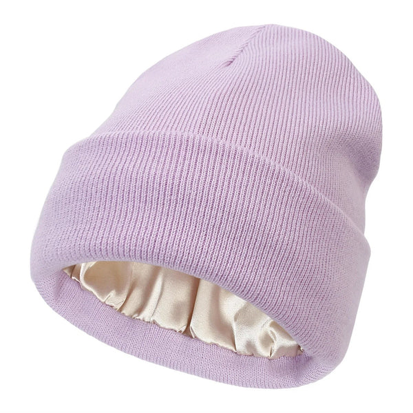 Gorro de invierno Noor Silk – Lana y seda – Protección anticrespo para el cabello