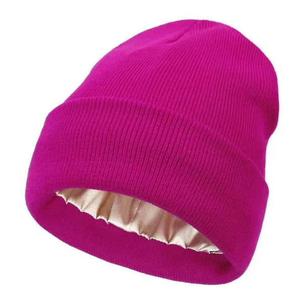 Gorro de invierno Noor Silk – Lana y seda – Protección anticrespo para el cabello