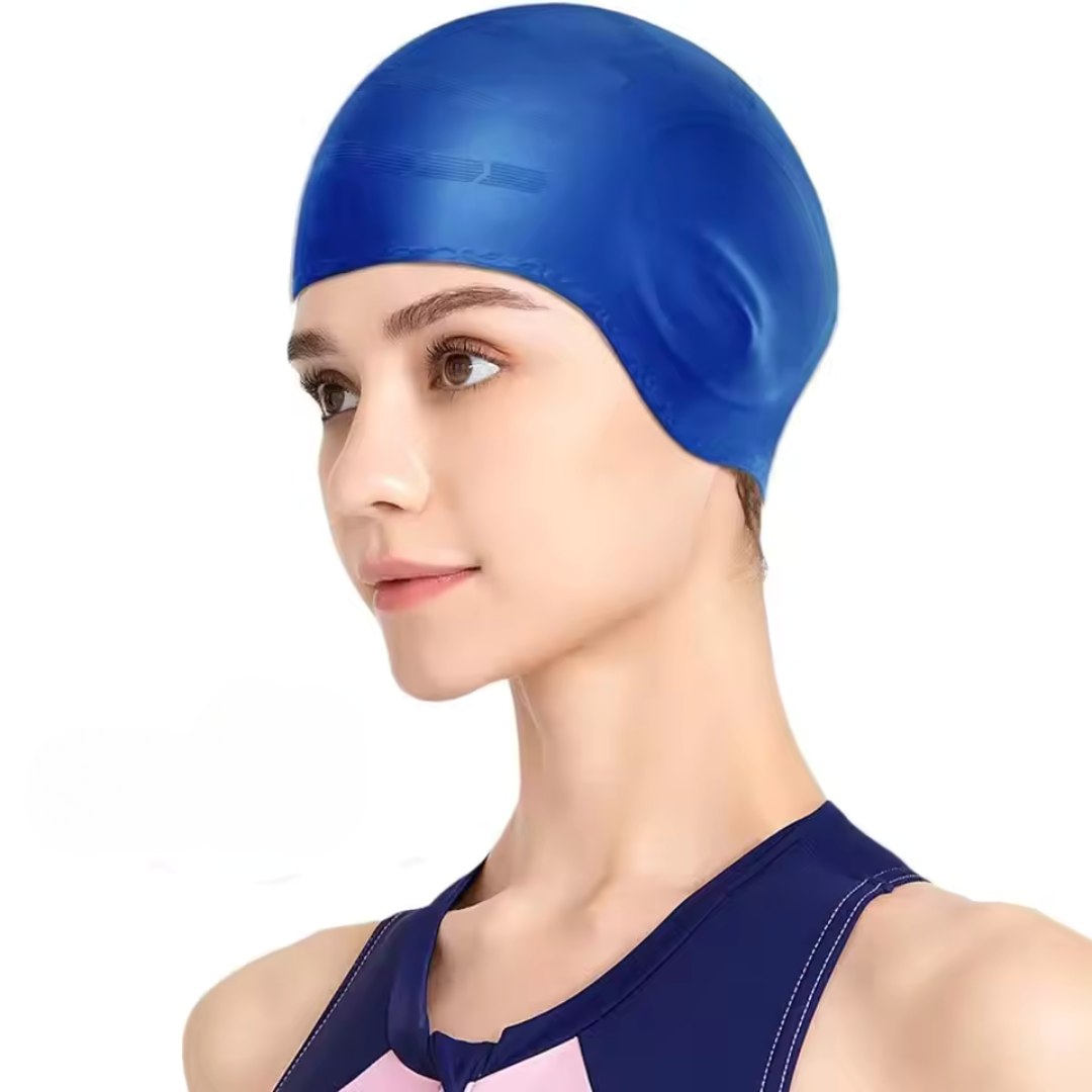 Gorro de natación de silicona con protección para las orejas HydroFit