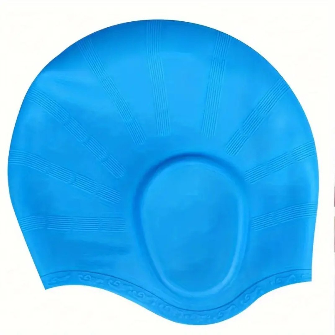 Gorro de natación de silicona con protección para las orejas HydroFit