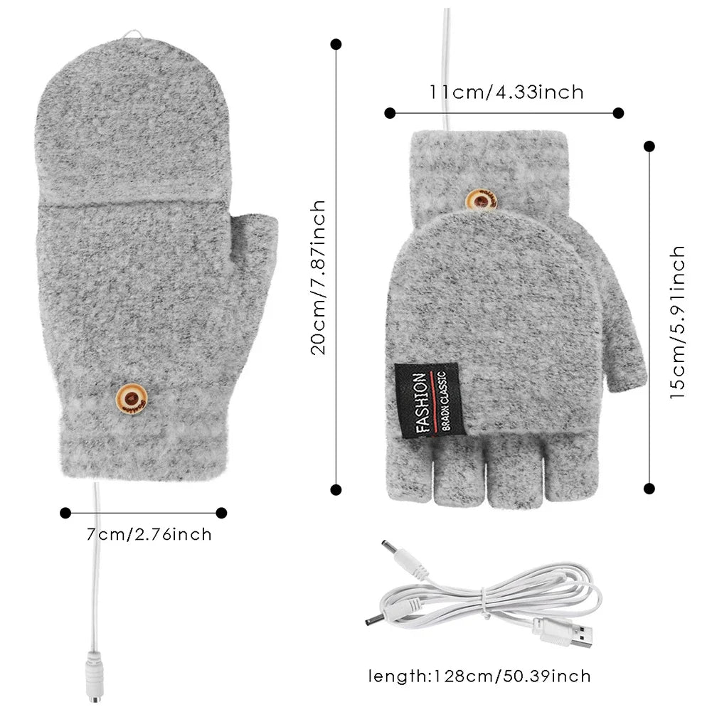 Guantes calefactables recargables por USB Warm Wave