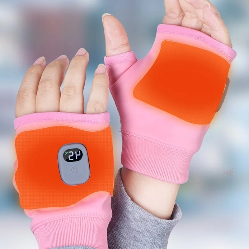 Guantes calefactables sin dedos recargables por USB