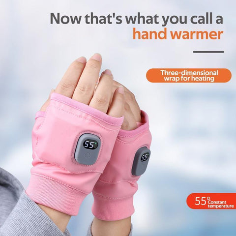 Guantes calefactables sin dedos recargables por USB