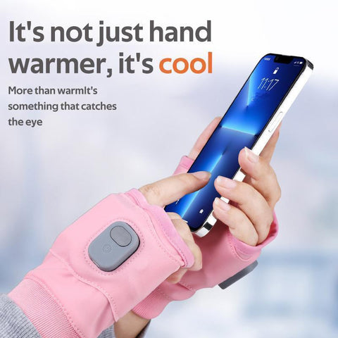Guantes calefactables sin dedos recargables por USB
