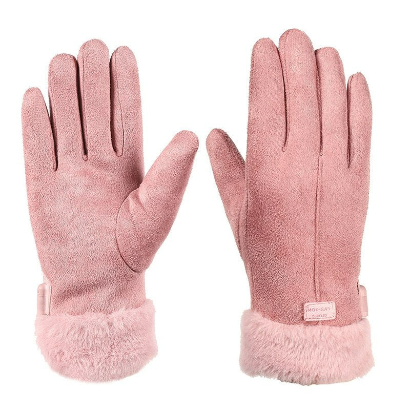 Guantes de invierno cálidos con pantalla táctil para mujer