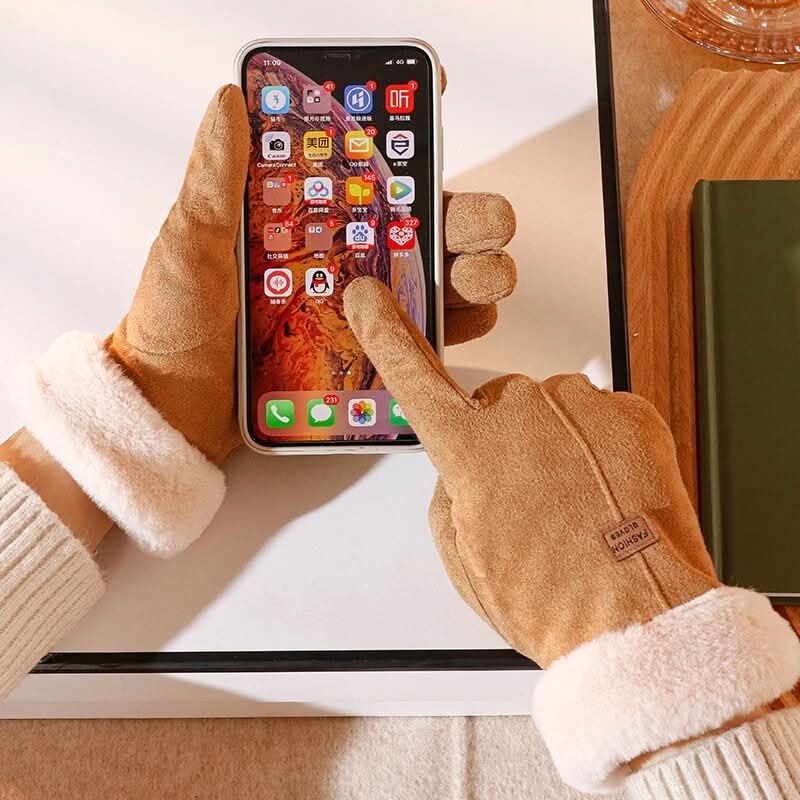 Guantes de invierno impermeables con pantalla táctil para clima frío