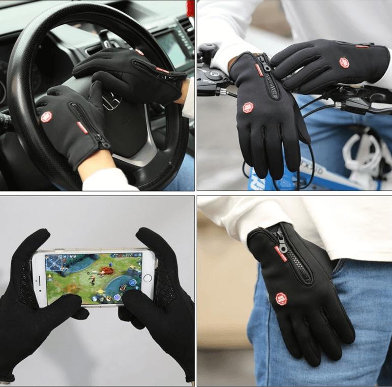 Guantes impermeables y cortavientos