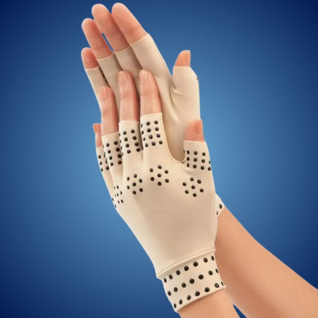 Guantes sin dedos ThermaFlex para artritis con compresión magnética