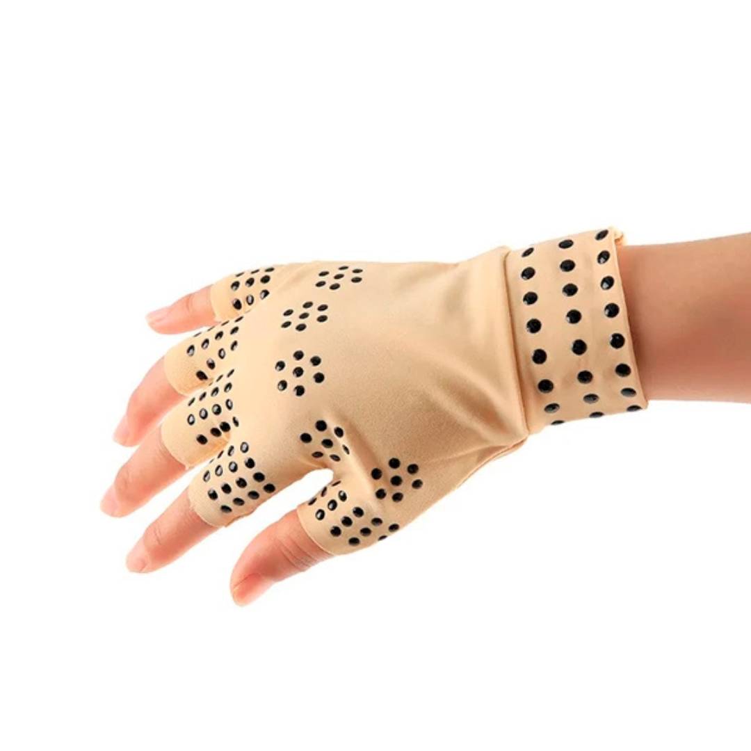 Guantes sin dedos ThermaFlex para artritis con compresión magnética