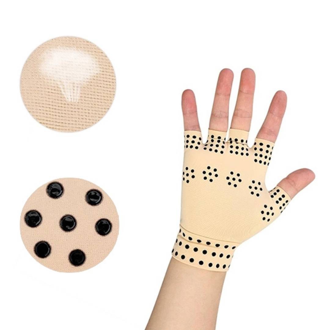 Guantes sin dedos ThermaFlex para artritis con compresión magnética