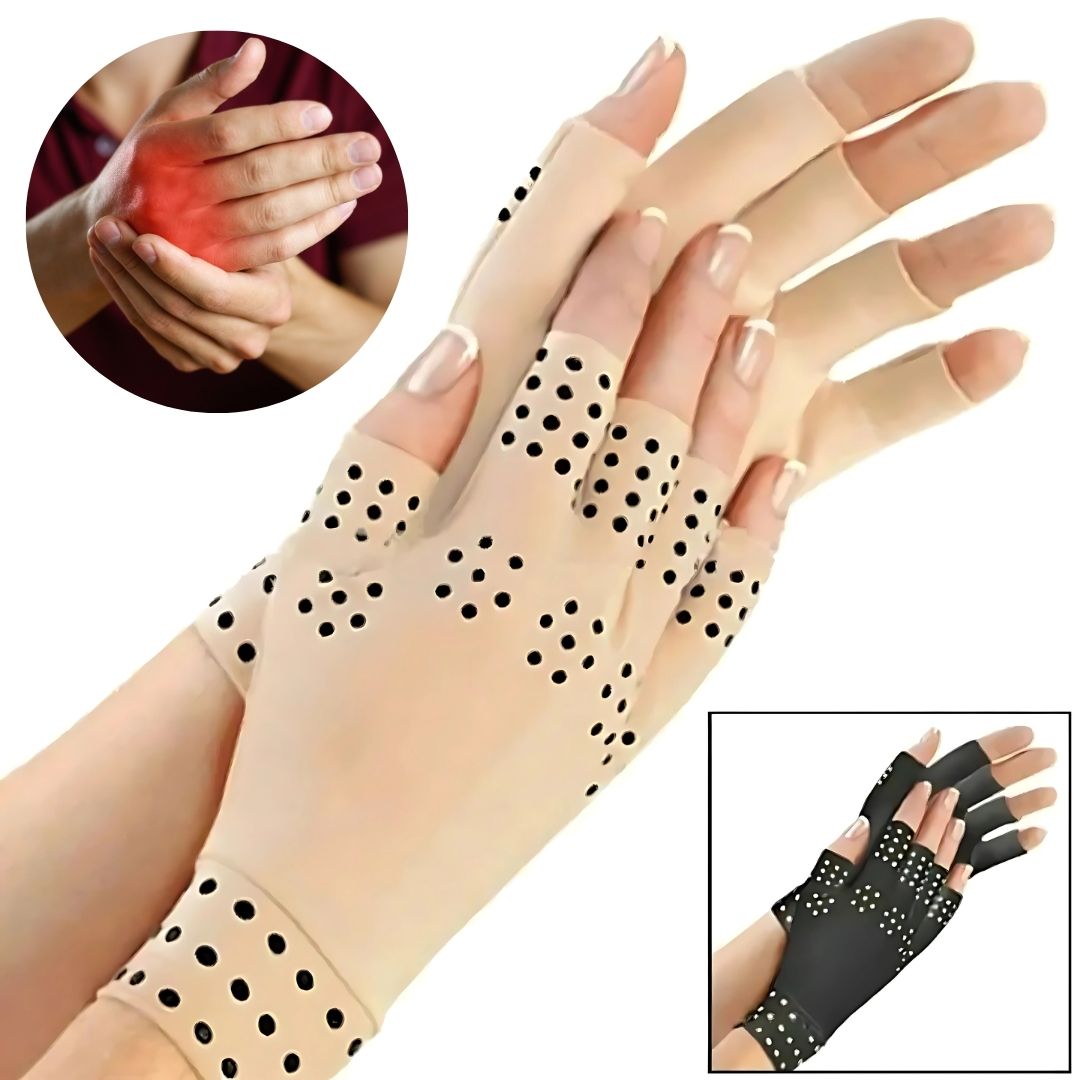 Guantes sin dedos ThermaFlex para artritis con compresión magnética