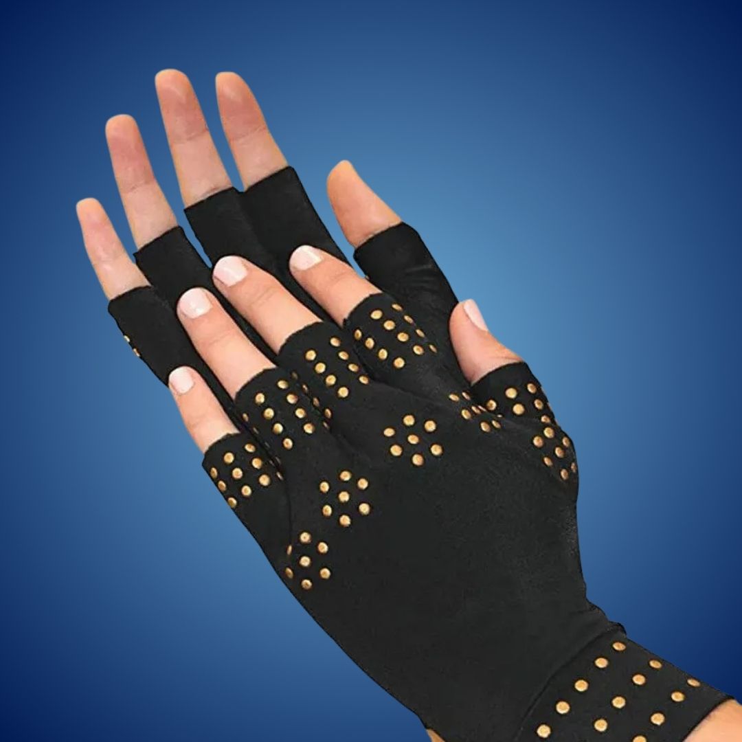 Guantes sin dedos ThermaFlex para artritis con compresión magnética