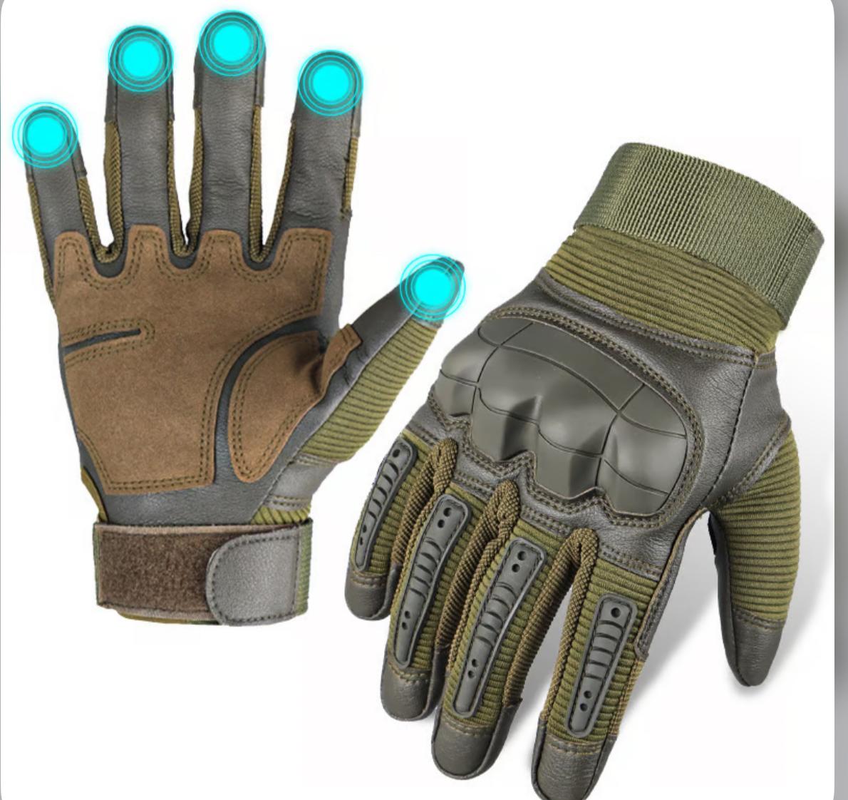 Guantes tácticos de trabajo resistentes de dedo completo