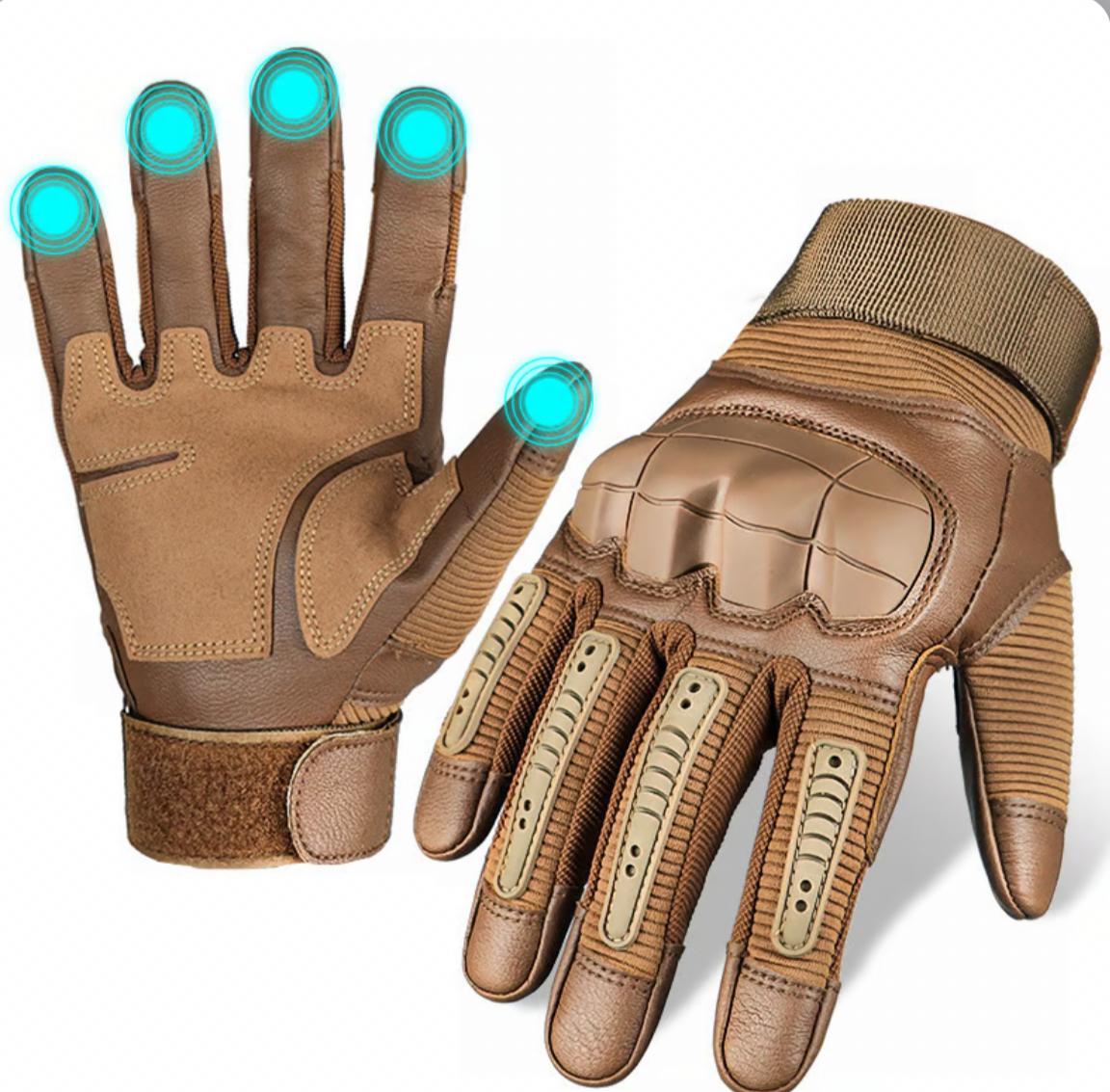 Guantes tácticos de trabajo resistentes de dedo completo