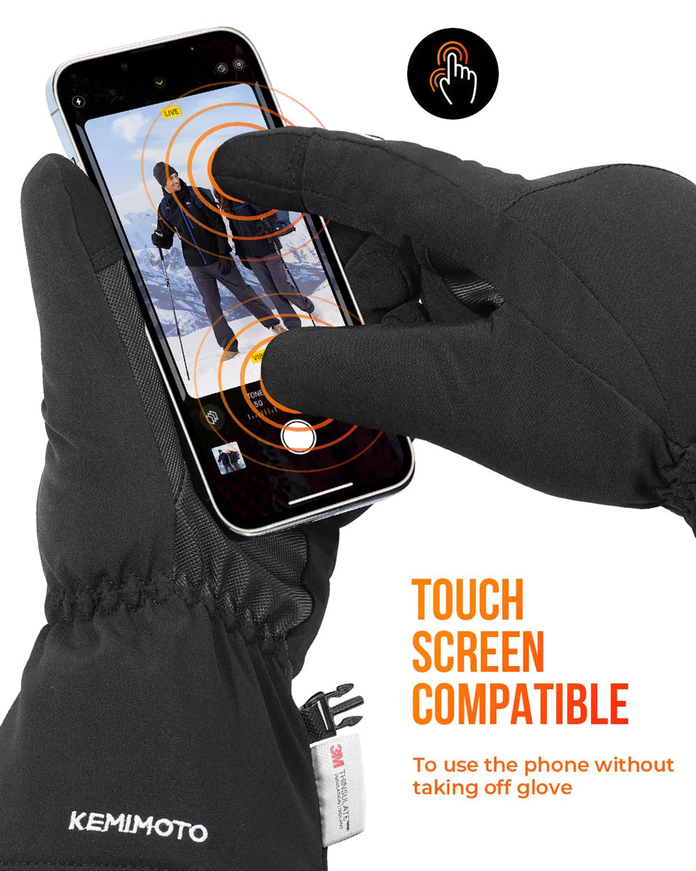 Guantes térmicos calefactables recargables impermeables para invierno