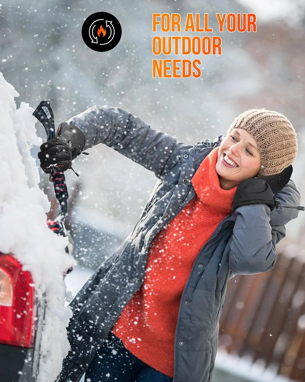 Guantes térmicos calefactables recargables impermeables para invierno