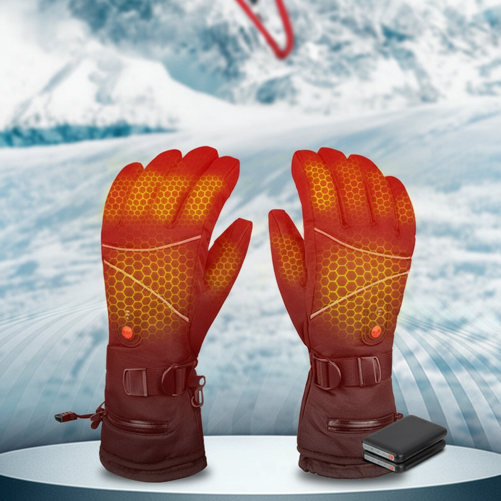 Guantes térmicos calefactables recargables impermeables para invierno