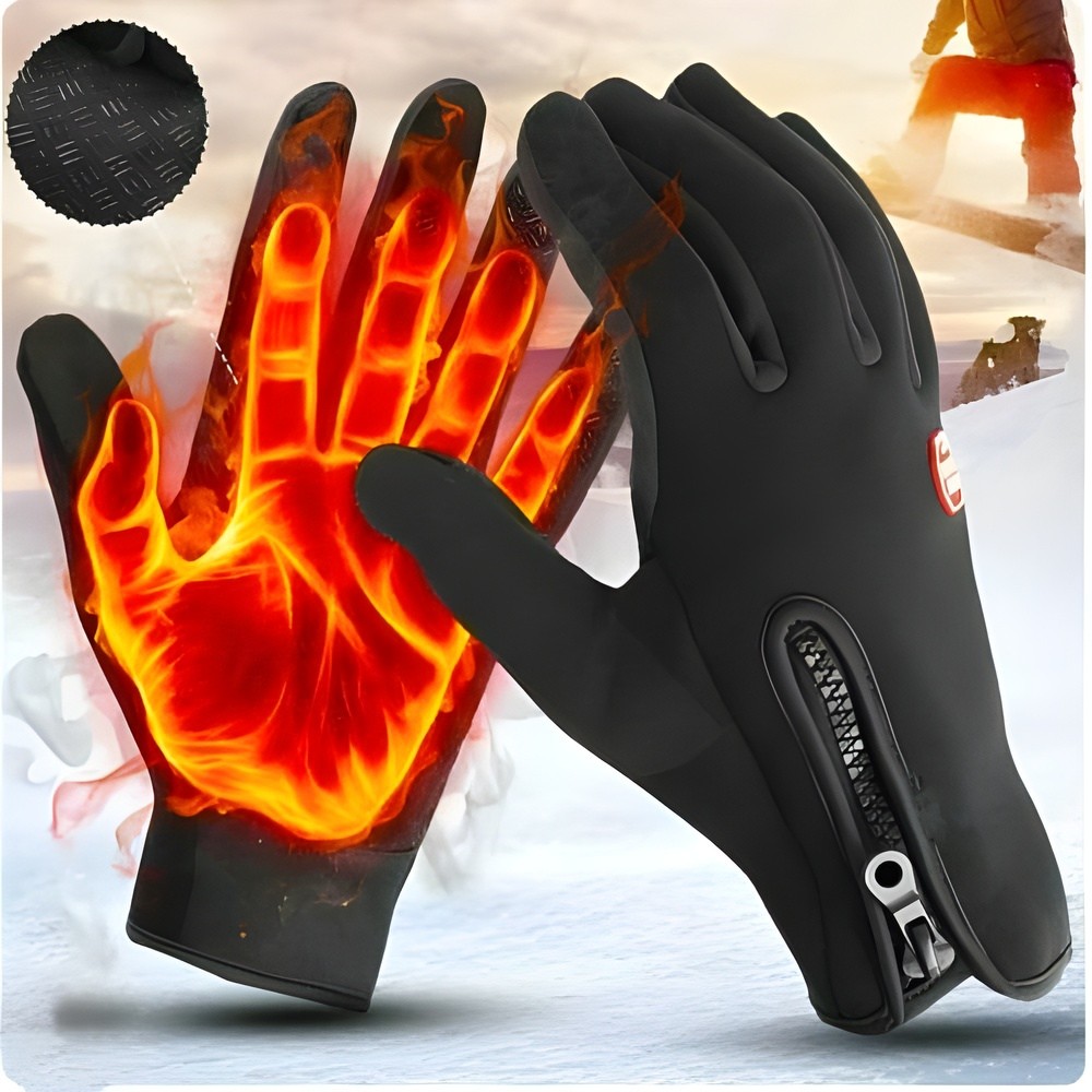 Guantes térmicos de invierno impermeables y cortavientos