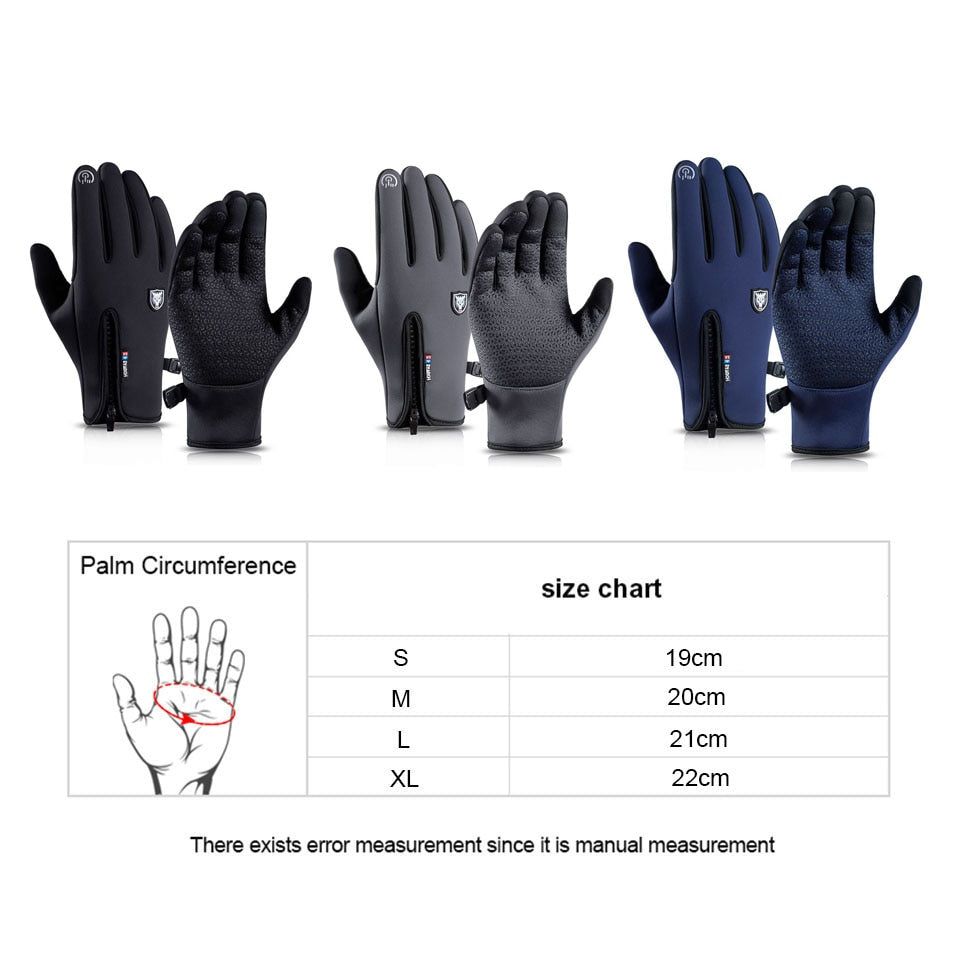Guantes térmicos impermeables para invierno con capacidad táctil