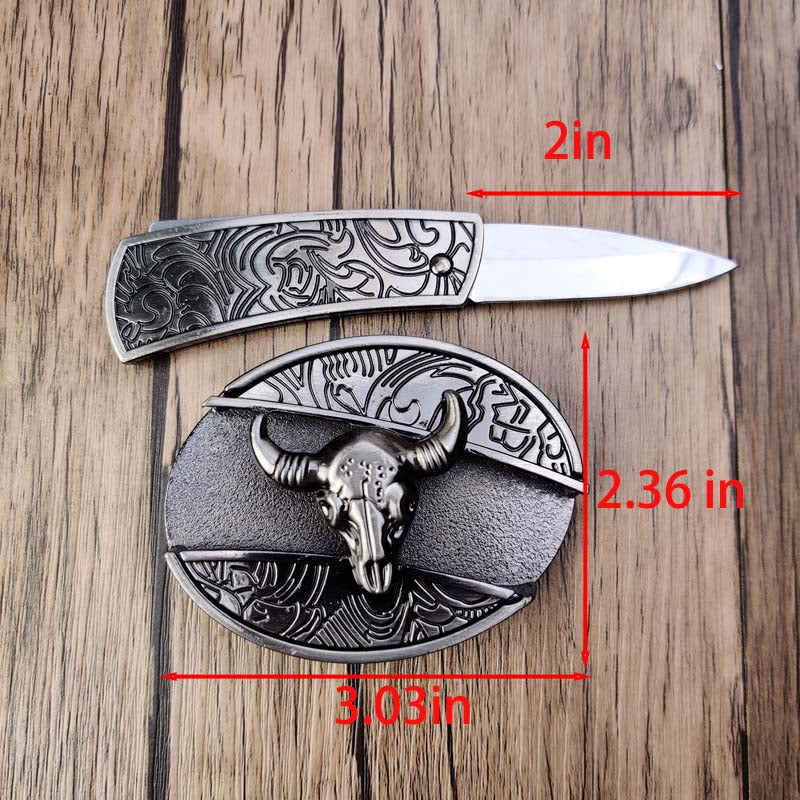 Hebilla de cinturón ovalada de metal estilo cowboy