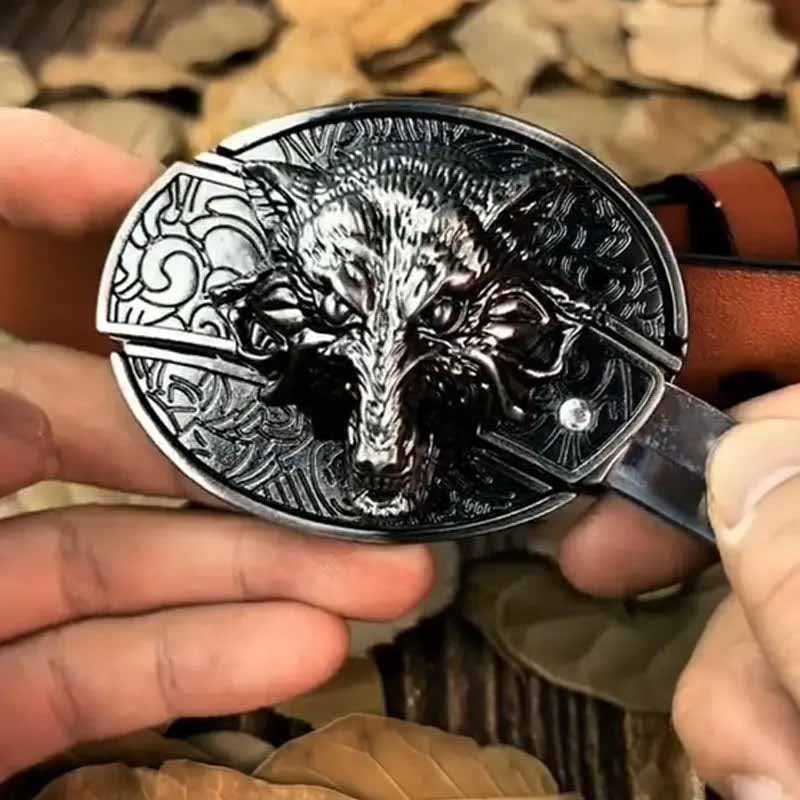Hebilla de cinturón ovalada de metal estilo cowboy