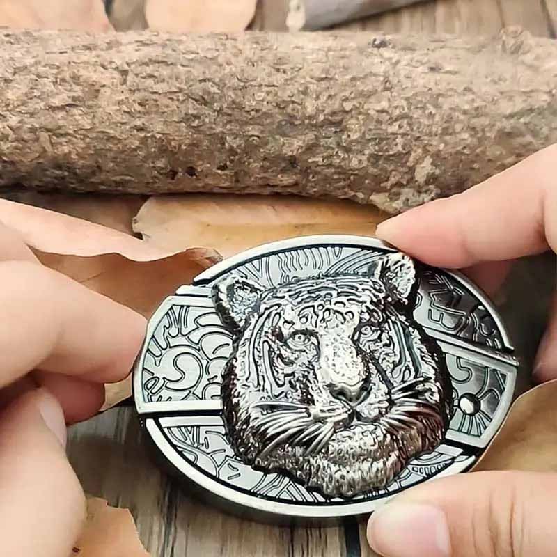 Hebilla de cinturón ovalada de metal estilo cowboy